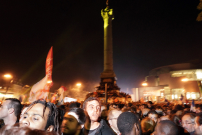 Celebration of François Hollande victory