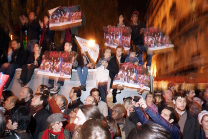 Celebration of François Hollande victory