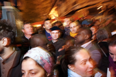 Celebration of François Hollande victory