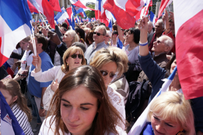 Conservative UMP party rally - Place du Trocadéro - Paris