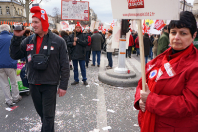 Left Front demonstration - From Place de la Nation to Bastille - Paris